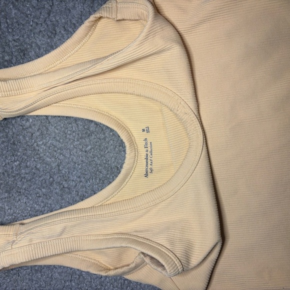 Butter Yellow Abercrombie Soft A&F Collection Tank Bodysuit - Picture 4 of 4
